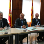 El presidente del TSJC, Jesús Maria Barrientos, y el presidente de la Audiencia Provincial de Tarragona, Joan Perarnau.