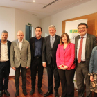 Pau Ricomà con el nuevo equipo directivo de la ONCE con Josep Vilaseca como director.