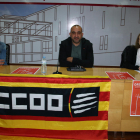 Elisabeth Foix, Javier Pacheco y Mònica Pérez en la presentación del informe anual sobre siniestralidad laboral.