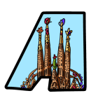 La Sagrada Família, es una de las ilustraciones de Mariscal que decorarán las nuevas locomotoras eléctricas de Captrain.
