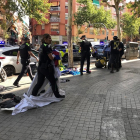 El dispositiu policial desplegat aquest matí a Badalona.