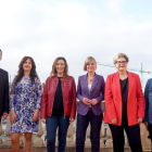 Fotografia de grup dels candidats dels sis partits que actualment tenen representació plenària.