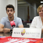 El fixatge Martí Casas i la presidenta del Reus Deportiu, Mónica Balsells.