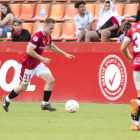 Boaz Hallebeek i Albert Querol durant l'últim partit de la temporada al Nou Estadi Costa Daurada.