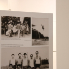 Diverses fotografies que es poden veure a l'exposició d'imatges de Joan Miró i la seva família a l'església vella de Mont-roig.