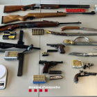 Imatge de les armes que tenien els dos arrestats a Vilafant.