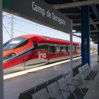 El primer tren d'Iryo a l'estació del Camp de Tarragona, procedent des de Madrid.