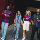 Imatge de la presentació de les noves samarretes del Barça per aquesta temporada.