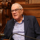 El cap de llista d'ERC a Barcelona, Ernest Maragall, en el darrer ple del mandat 2019-2023.