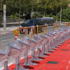 La estación de bicicletas que se está haciendo en la calle de Jaume Vidal i Alcover.