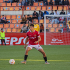Marc Montalvo durant el partit contra el Calahorra aquesta temporada.