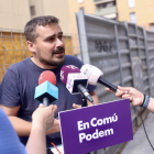 Jordi Collado durant la seva intervenció davant la premsa.