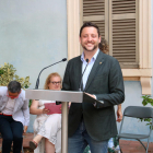 El alcalde de Tarragona, Rubén Viñuales, en la rueda de prensa de presentación de las 100 primeras acciones del gobierno municipal.