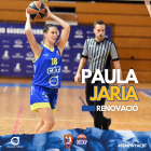 Paula Jaria en un partido del equipo azul.