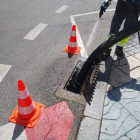 Imatge de la neteja de la xarxa de clavegueram a Salou.