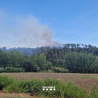 Imatge de l'incendi de vegetació a la zona del Llorito de Tarragona.