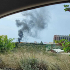 Imagen de la columna de humo que podía verse desde la N-340.