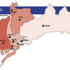 Intensitat per districtes de la victòria socialista a Tarragona.