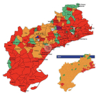 Comparativa de la força més votada a les eleccions. de l'any 2019 i a les d'enguany a la demarcació de Tarragona.