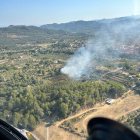 Imatge de l'incendi de vegetació a Alforja.