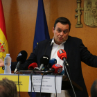El president de Consell Superior d'Esports, Víctor Francos, en la roda de premsa.
