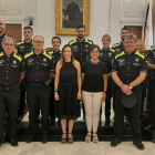 Recepción del Ayuntamiento de Reus a los nuevos agentes incorporados en la Guardia Urbana.