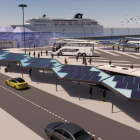 Imatge virtual de la nova zona logística del Moll de Balears del Port de Tarragona.