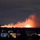 Imatge de l'incendi a la zona de les Planes.