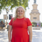 Sandra Ramos, consellera de Cultura i Festes, a la primera coca de la Rambla Nova.