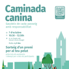 Imagen del cartel de la caminata canina.