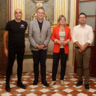 Noemí Llauradó, Josep Baiges, Sergi Novo y Daniel Martínez, tras presentar el proyecto 'SOULFOOD' en el Palau Bofarull de Reus.