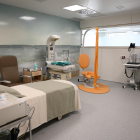 Un espai de la nova sala de parts de l'Hospital Comarcal de Móra d'Ebre.