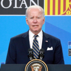El presidente de EEUU, Joe Biden, en rueda de prensa en la cumbre de la OTAN.