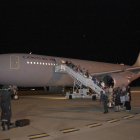 L'avió militar del Ministeri de Defensa d'Espanya que ha traslladat aquesta nit des de Tel Aviv (Israel) fins a 200 espanyols.