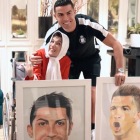 Imatge de Cristiano Ronaldo amb l'artista.
