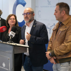 Jordi Barberà, Camí Mendoza y Alfredo Clúa, ayer.