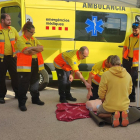 Inicio de los talleres esta mañana en Sabadell.