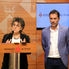 La regidor d'Hisenda, Maria Jesús Viña, i l'alcalde de Tortosa, Jordi Jordan.