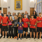 Imatge de la recepció dels esportistes a l'Ajuntament de Reus.