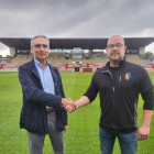 Ernest Aymamí i Xavi Guix, presidents del Consell Esportiu del Baix Camp i de la Fundació de Futbol Base Reus