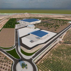 Imatge aèria de com serà la futura fàbrica de Lotte Energy Materials.