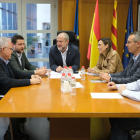 Granados, Viñuales, Clúa, Guaita, Sánchez y Muñoz durante la primera reunión del organismo.