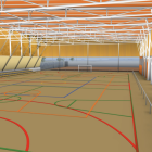 Imatge virtual de com hauria de quedar l'interior del polilleuger annex a l'Escola Marià Fortuny, segons l'estudi preliminar.