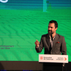 El consejero de Empresa y Trabajo, Roger Torrent, durante el acto del trigésimo aniversario del IDECE.