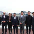 El president de la Generalitat, Pere Aragonès; i la consellera d'Acció Exterior i UE, Meritxell Serret, a Kwater, l'agència de Corea del Sud que s'encarrega de gestionar l'aigua.