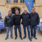 Andreu Palomares, Javier Martin, Demetrio Marzo i Jose Antonio García en la presentació dels dos equips ahir al Castell de Vila-seca.