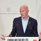 El conseller d'Acció Climàtica, David Mascort, compareix després del Consell Executiu del Govern aquest dimarts.