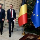 El primer ministre belga, Alexander De Croo, amb el president del Consell Europeu, Charles Michel.