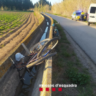 Imatge del punt de l'accident amb la bicicleta.