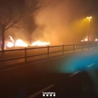 Imatge de l'incendi a Riumar, Deltebre.